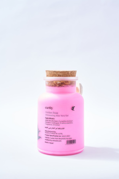 Shimmering aloevera gel Golden Rose