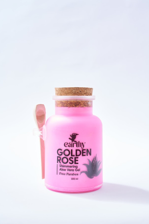 Shimmering aloevera gel Golden Rose
