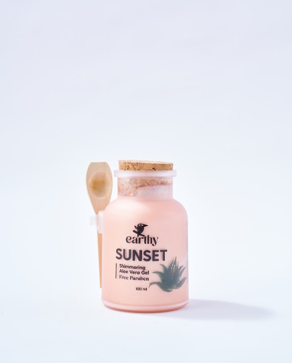 Shimmering aloevera gel Sunset