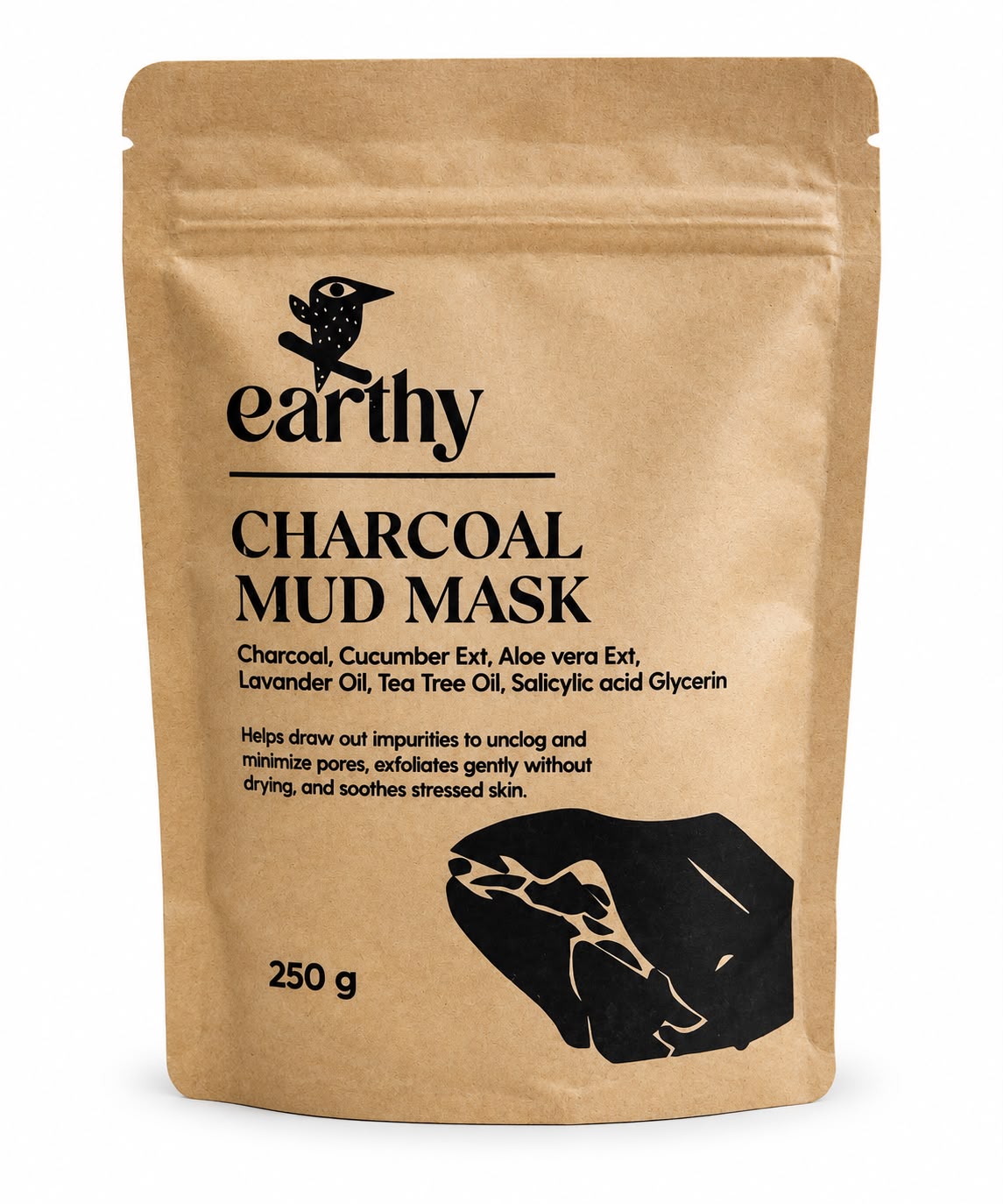 EARTHY Charcoal Mud Mask – 250g